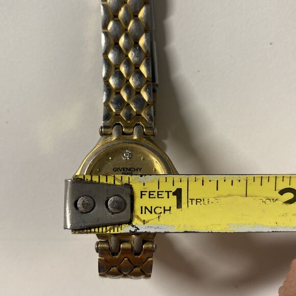 Givenchy Paris Diamond Quartz Watch Women's Gold Tone Bracelet - Picture 10 of 10